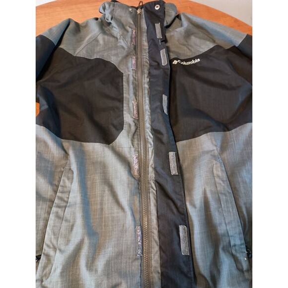 Columbia Tipton Peak Jacket Mens Small Gray Black Omni Heat Shield Waterproof - Picture 9 of 14